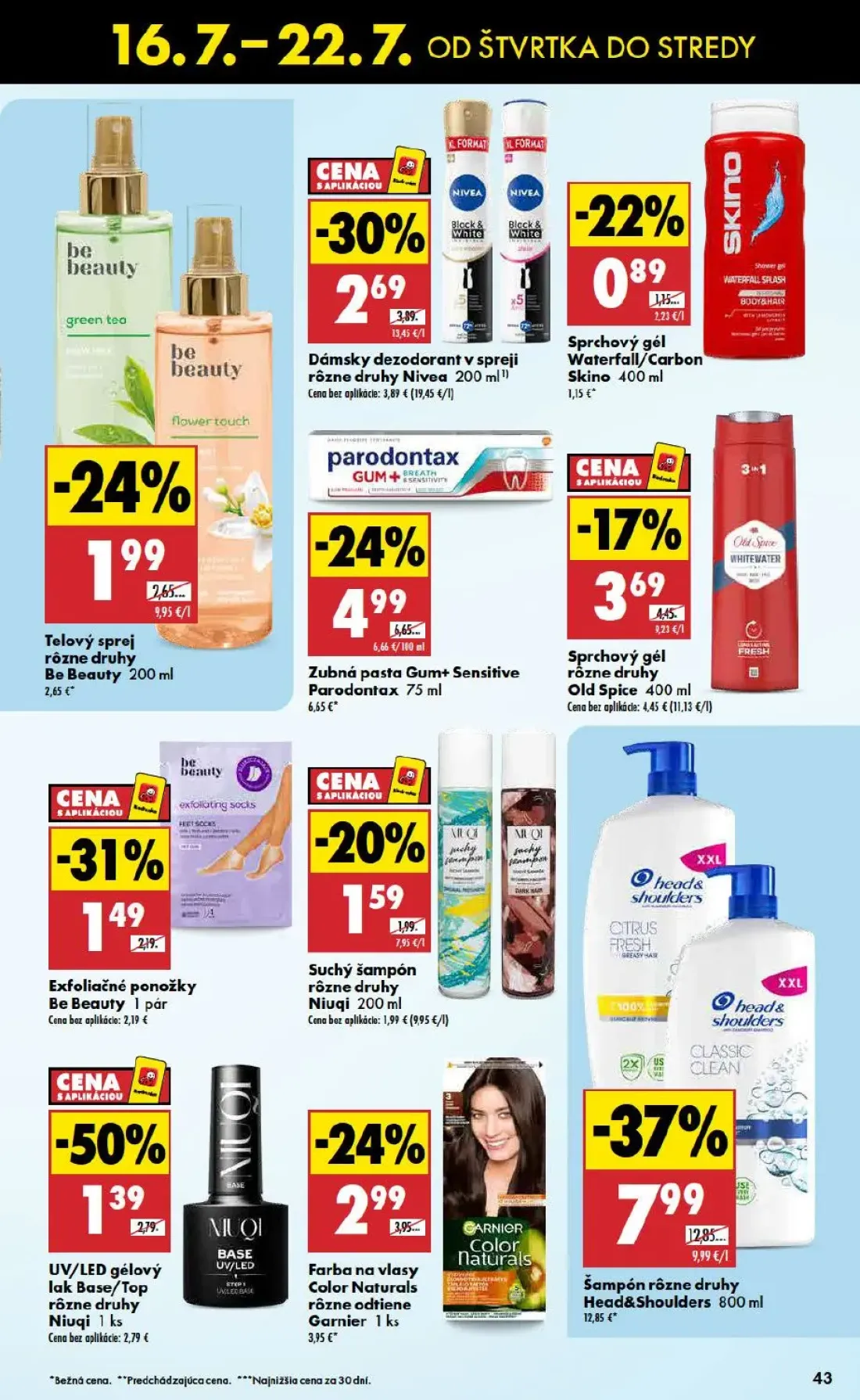 Biedronka leták, strana 43 z 48 — Šampón rôzne druhy Head&Shoulders, Zubná pasta Gum+ Sensitive Parodontax, UV/LED gélový la…
