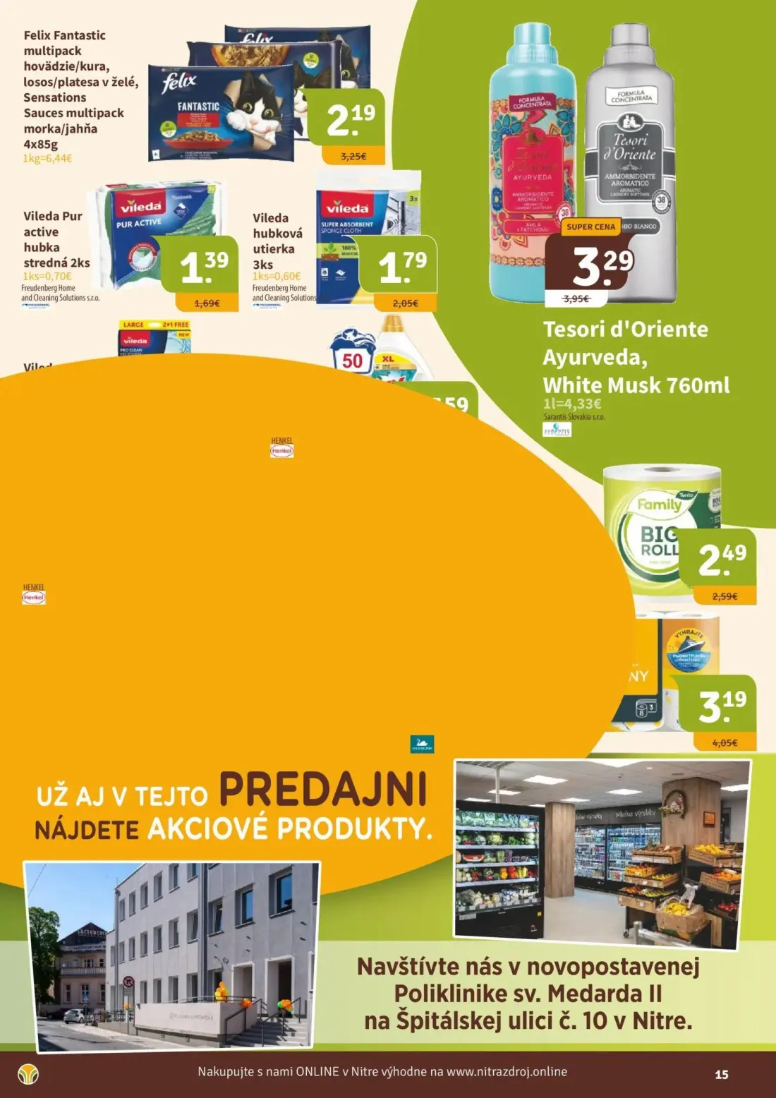 Nitrazdroj leták, strana 15 z 16 — Felix Fantastic multipack hovädzie/kura, losos/platesa v želé, Sensations Sauces multipac…