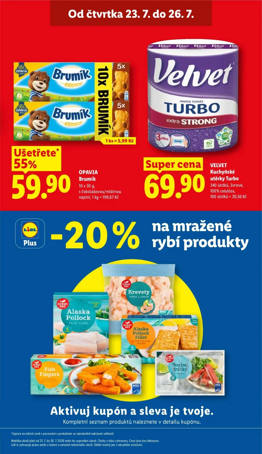 Lidl leták, strana 3 z 53 — Brumík, VELVET Kuchyňské utěrky Turbo