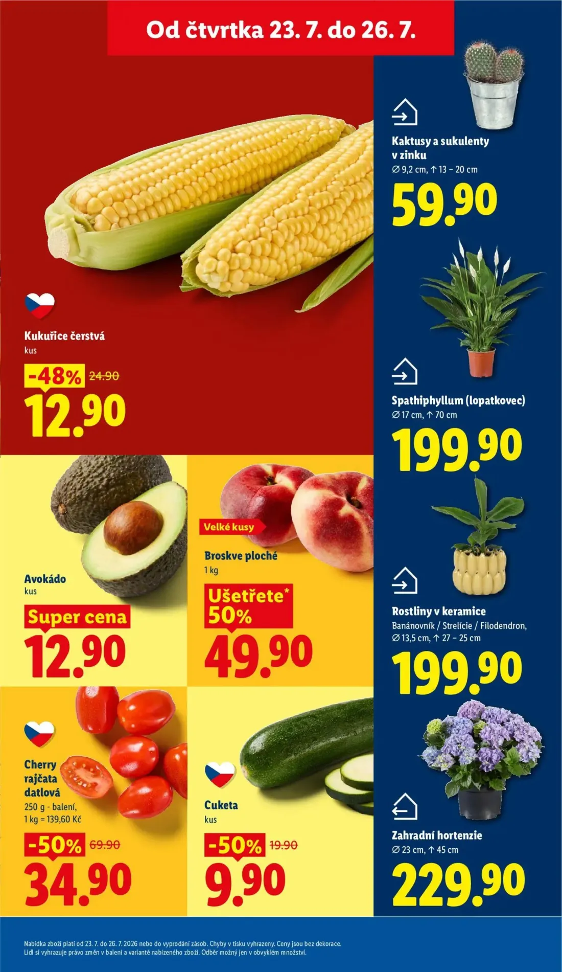 Lidl leták, strana 13 z 53 — Cherry rajčata datlová, Kukuřice čerstvá, Cuketa