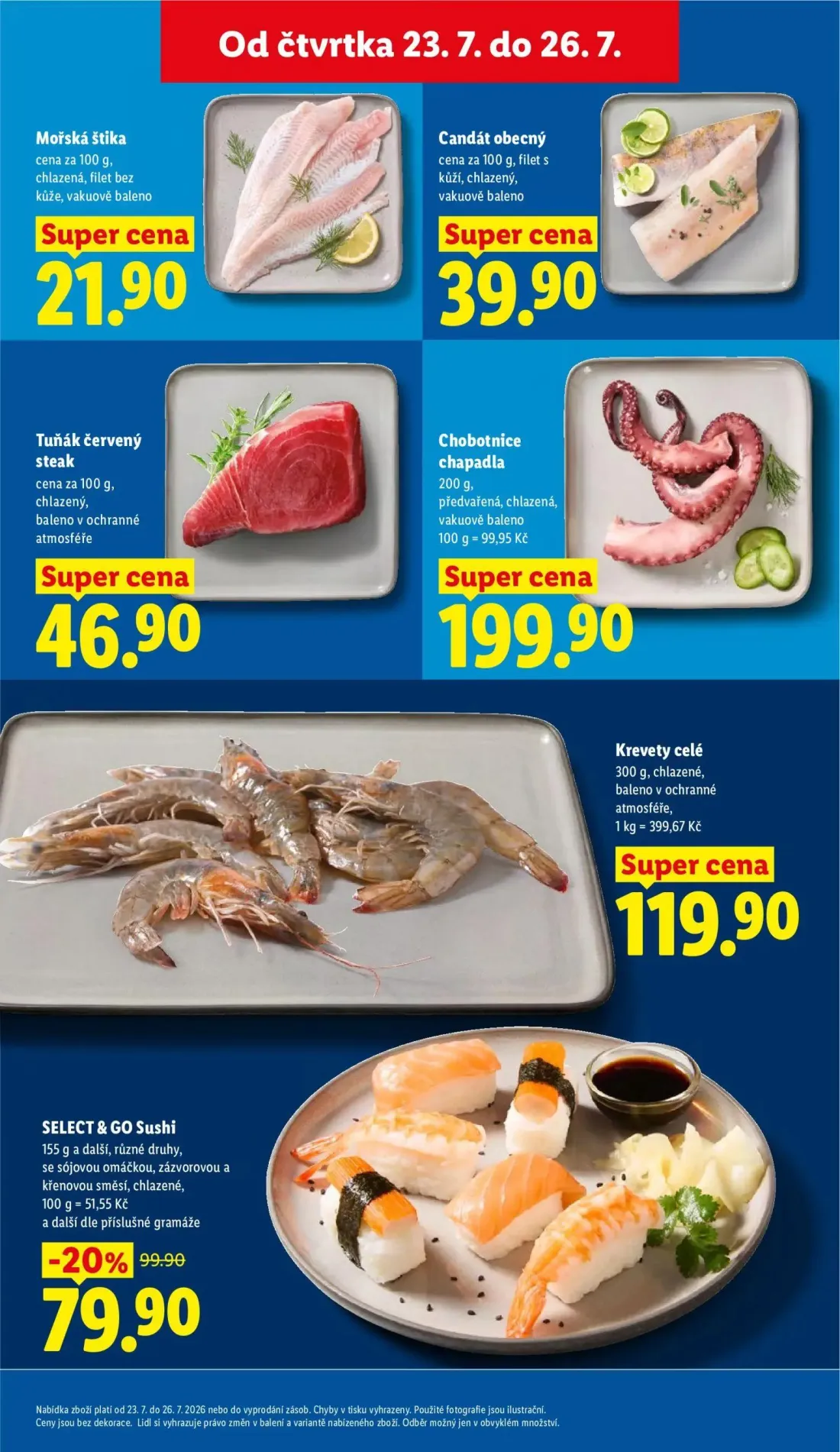 Lidl leták, strana 15 z 53 — SELECT & GO Sushi, Mořská štika, Candát obecný