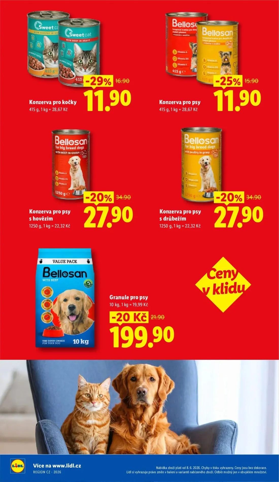 Lidl leták, strana 31 z 53 — Konzerva pro psy s hovězím, Konzerva pro psy s drůbežím, Konzerva pro kočky