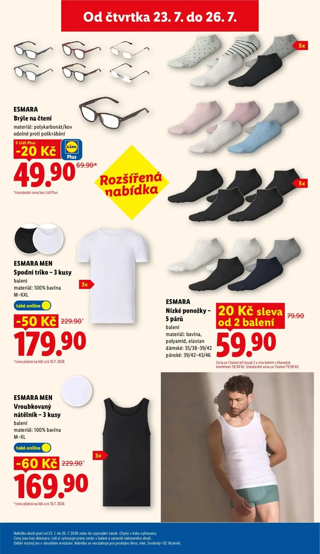 Lidl leták, strana 35 z 53 — ESMARA MEN Vroubkovaný nátělník, ESMARA MEN Spodní triko, ESMARA Brýle na čtení
