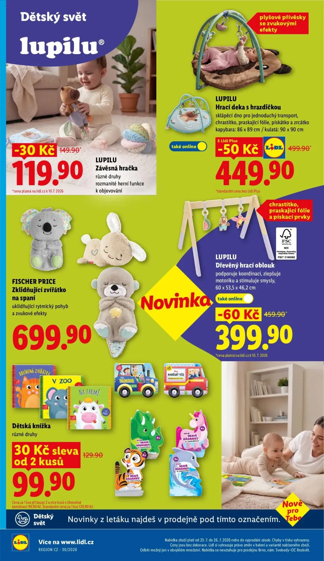 Lidl leták, strana 38 z 53 — LUPILU Dřevěný hrací oblouk, LUPILU Hrací deka s hrazdičkou, LUPILU Závěsná hračka