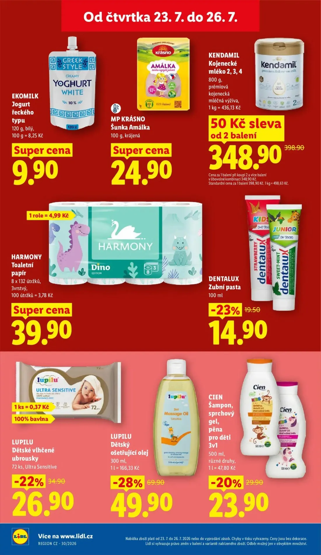 Lidl leták, strana 40 z 53 — LUPILU Dětský ošetřující olej, LUPILU Dětské vlhčené ubrousky, CIEN Šampon, sprchový gel, pěna …