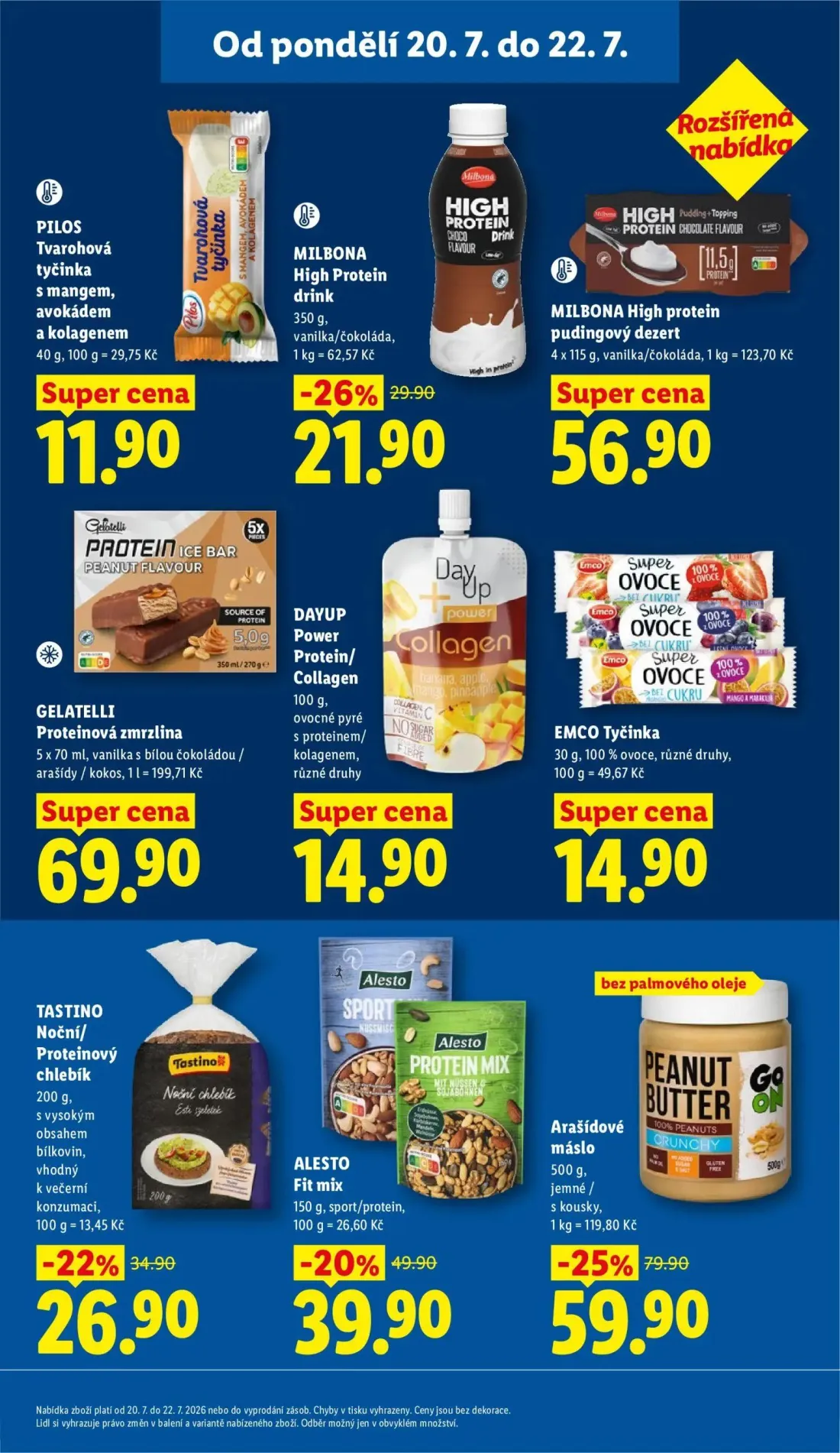 Lidl leták, strana 27 z 50 — Arašídové máslo, ALESTO Fit mix, MILBONA High Protein drink