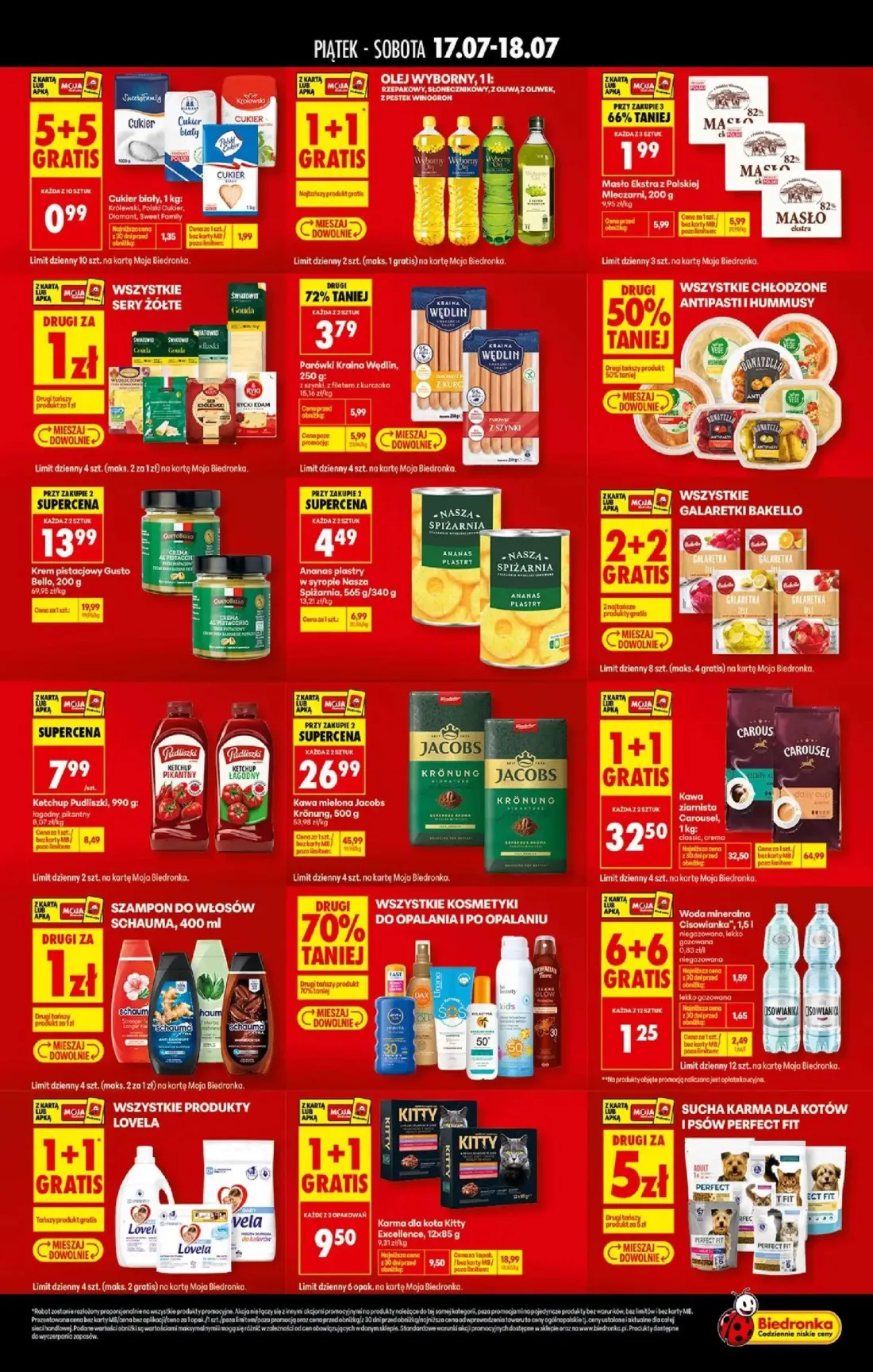 Biedronka gazetka, strona 2 z 4 — Kawa ziarnista Carousel, Kawa mielona Jacobs Krönung, Karma dla kota Kitty Excellence