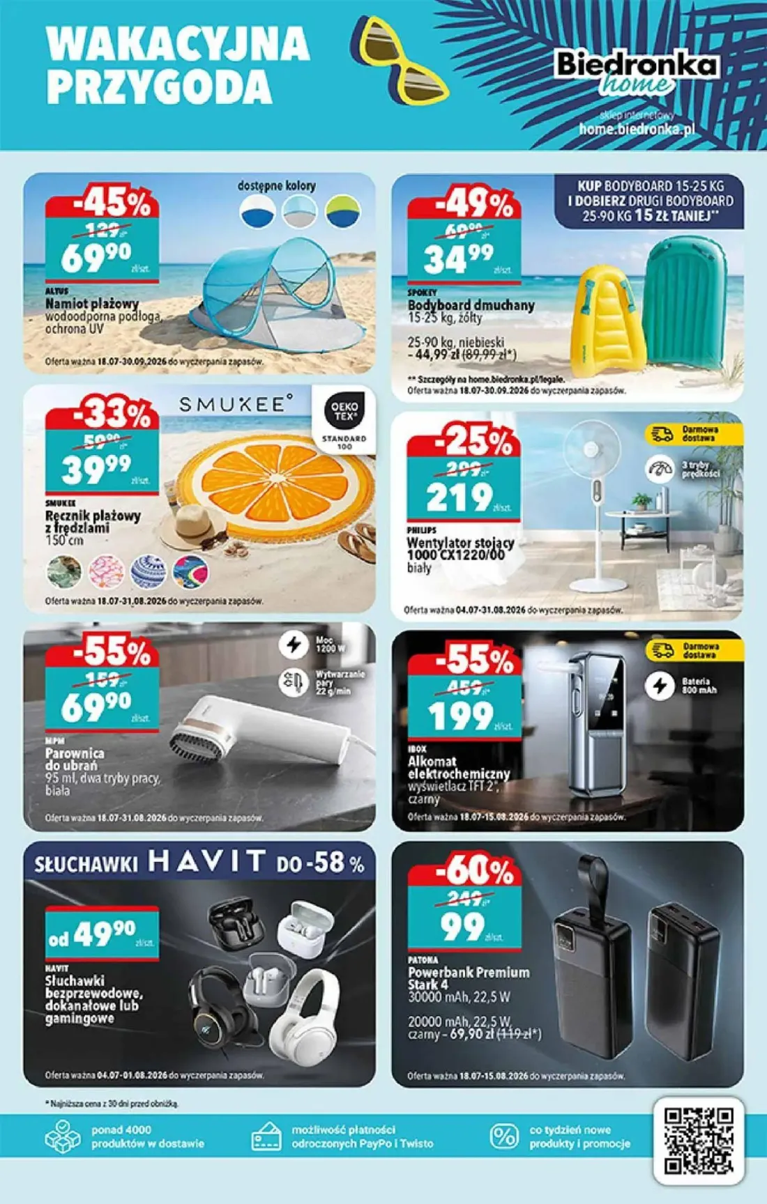 Biedronka gazetka, strona 43 z 44 — Alkomat elektrochemiczny wyświetlacz TFT 2", czarny, Powerbank Premium Stark 4 30000 mAh…
