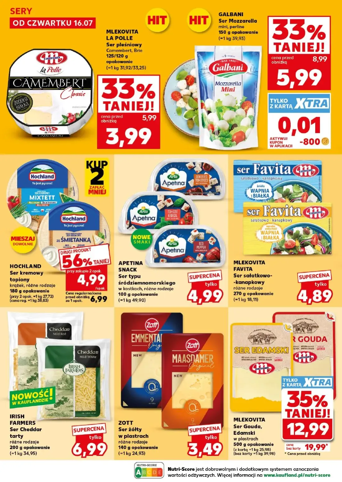 Kaufland gazetka, strona 20 z 30 — MLEKOVITA Ser Gouda, Edamski w plastrach, MLEKOVITA LA POLLE Ser pleśniowy Camembert, Bri…