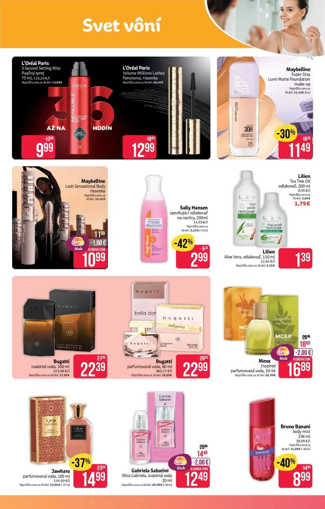 Teta Drogerie leták, strana 5 z 16 — Jawhara parfumovaná voda, Bugatti parfumovaná voda, Bruno Banani body mist