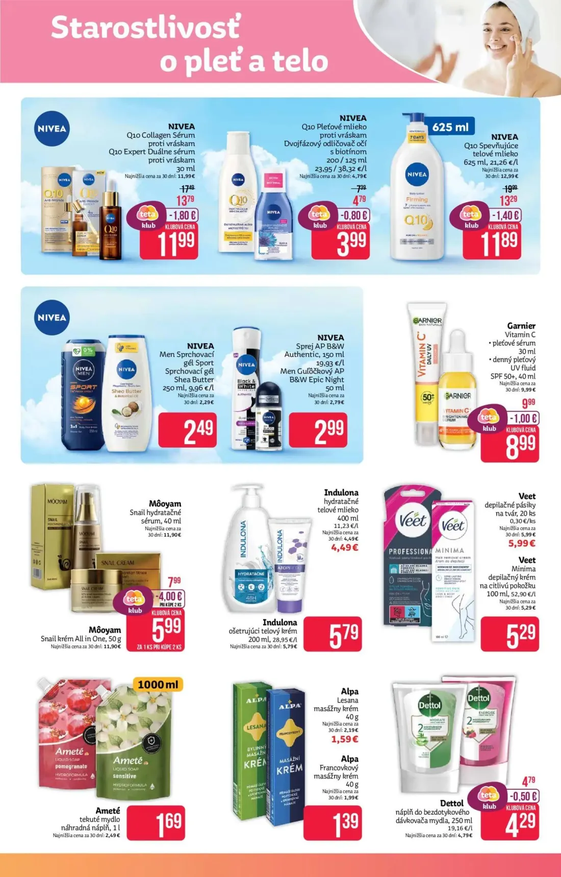 Teta Drogerie leták, strana 7 z 16 — NIVEA Q10 Spevňujúce telové mlieko, NIVEA Q10 Collagen Sérum proti vráskam Q10 Expert D…