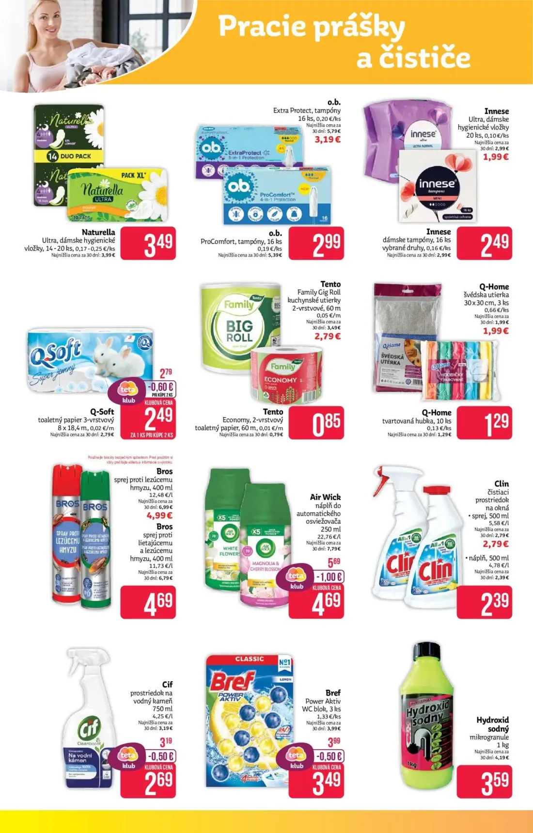 Teta Drogerie leták, strana 14 z 16 — Air Wick náplň do automatického osviežovača, o.b. Extra Protect, tampóny, o.b. ProComf…
