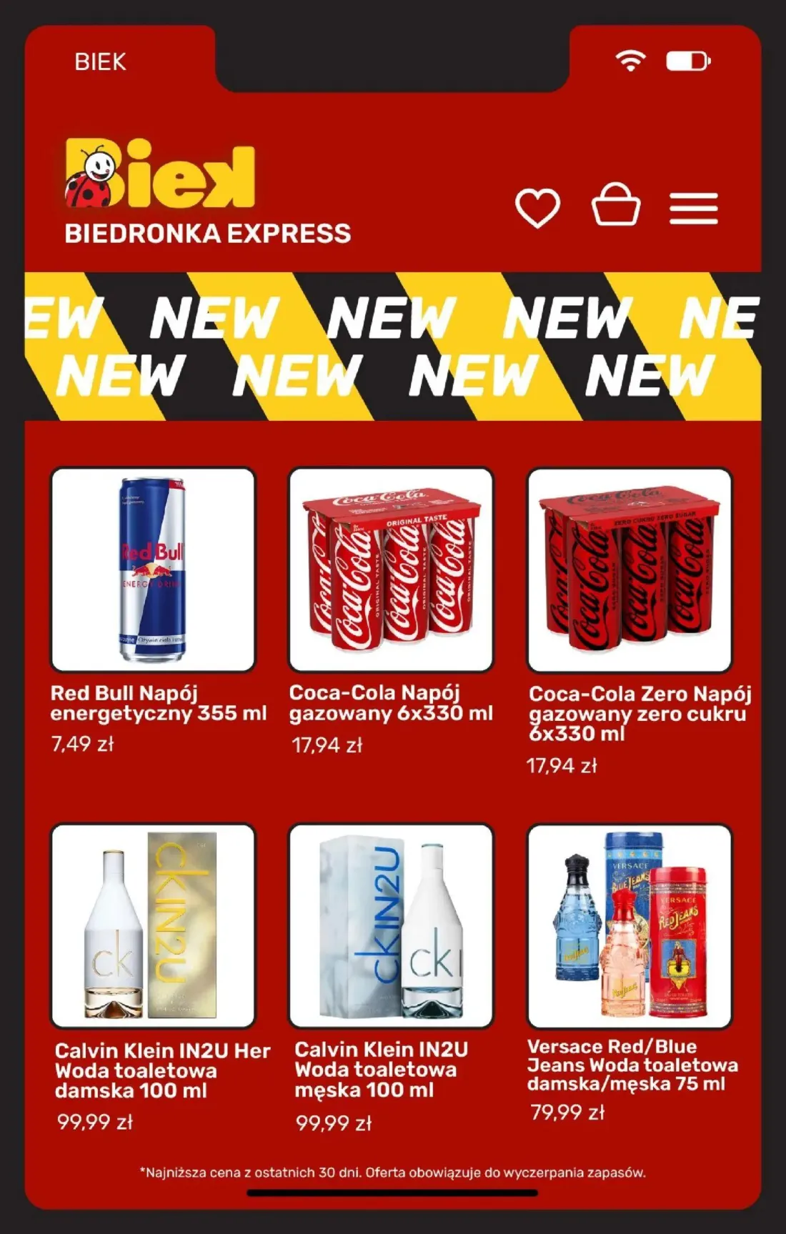 Biedronka gazetka, strona 7 z 23 — Red Bull Napój energetyczny, Coca-Cola Napój gazowany, Coca-Cola Zero Napój gazowany zero…