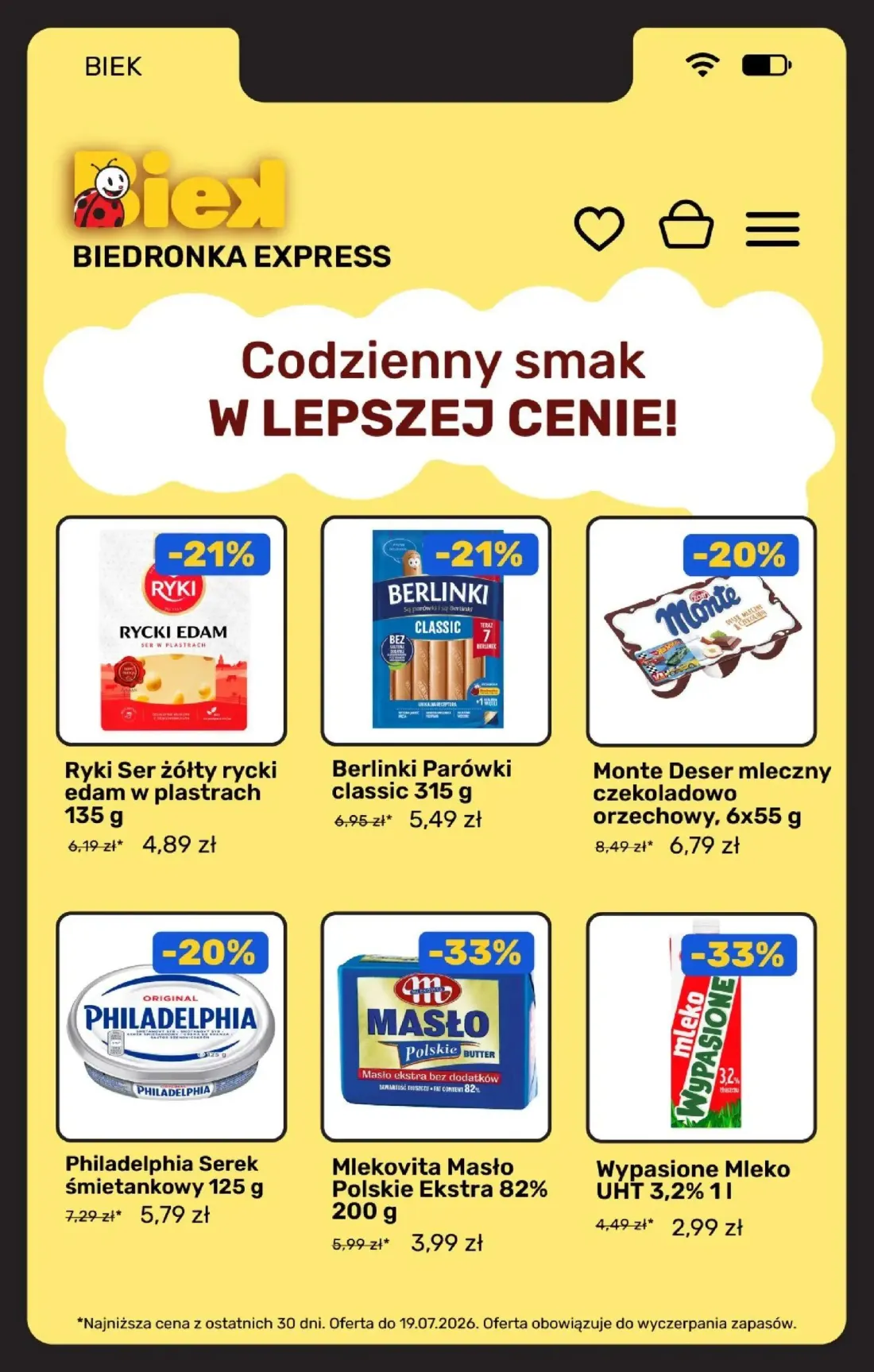 Biedronka gazetka, strona 8 z 23 — Monte Deser mleczny czekoladowo orzechowy