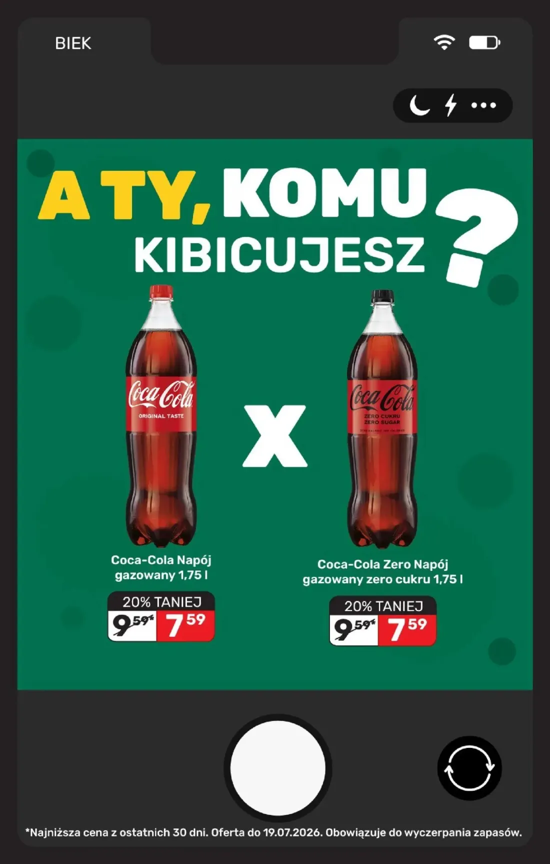 Biedronka gazetka, strona 10 z 23 — Coca-Cola Napój gazowany, Coca-Cola Zero Napój gazowany zero cukru