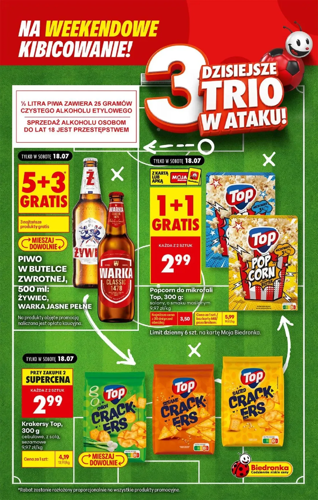 Biedronka gazetka, strona 3 z 9 — Popcorn do mikrofali Top, Krakersy Top