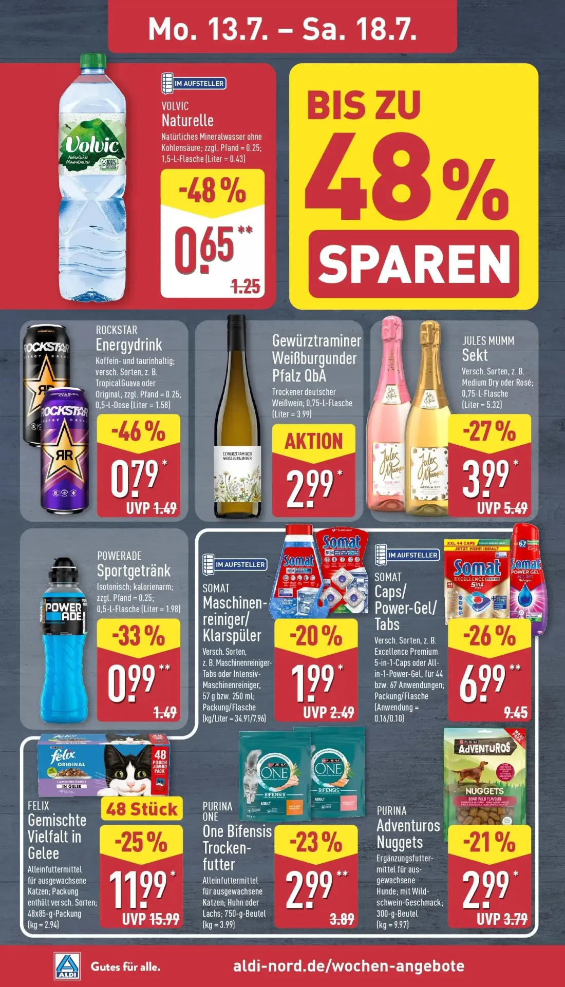 Aldi Nord Prospekt, Seite 10 von 38 — VOLVIC Naturelle, POWERADE Sportgetränk
