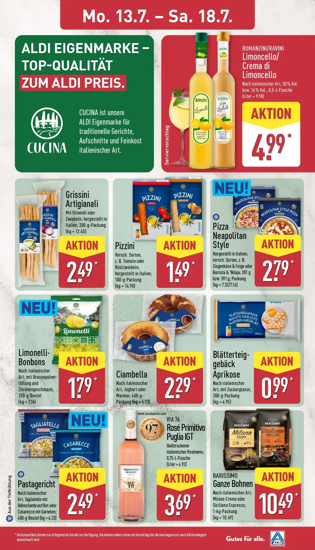 Aldi Nord Prospekt, Seite 15 von 38 — Pizza Neapolitan Style, VIA 76 Rosé Primitivo Puglia IGT