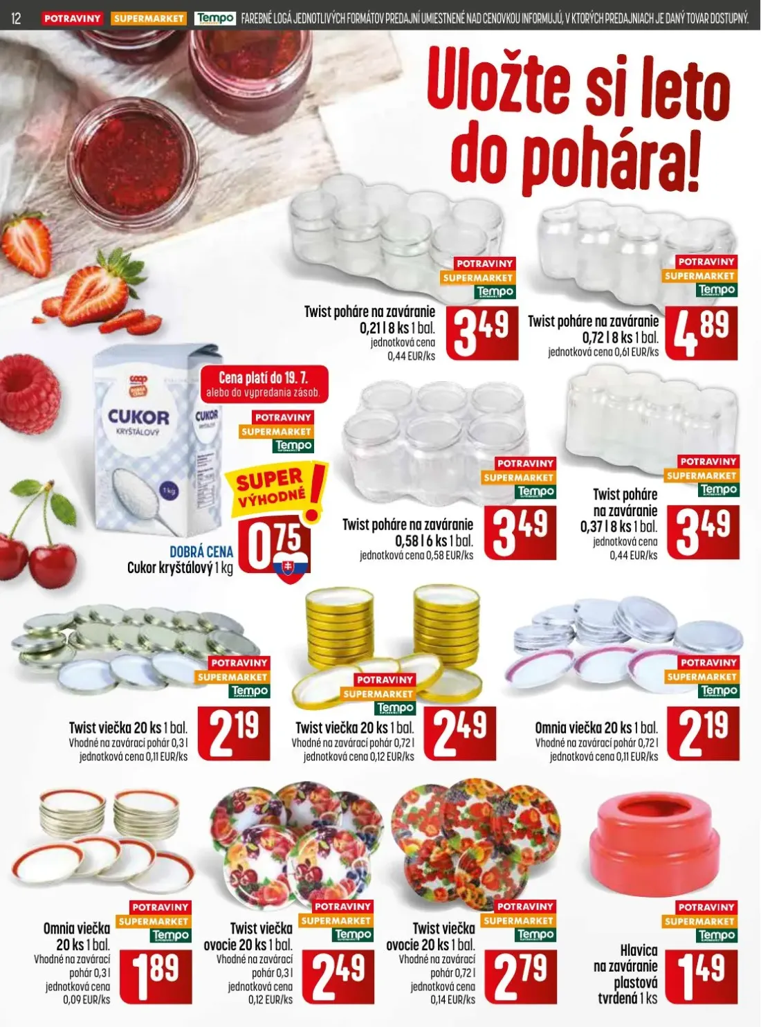 Coop Jednota leták, strana 12 z 28 — Cukor kryštálový