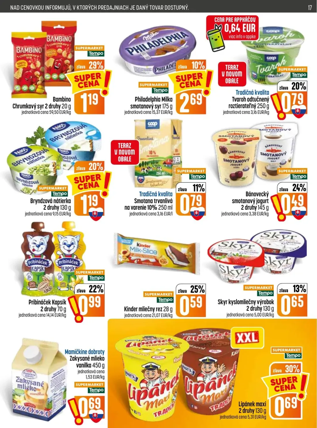Coop Jednota leták, strana 17 z 28 — Bánovecký smotanový jogurt