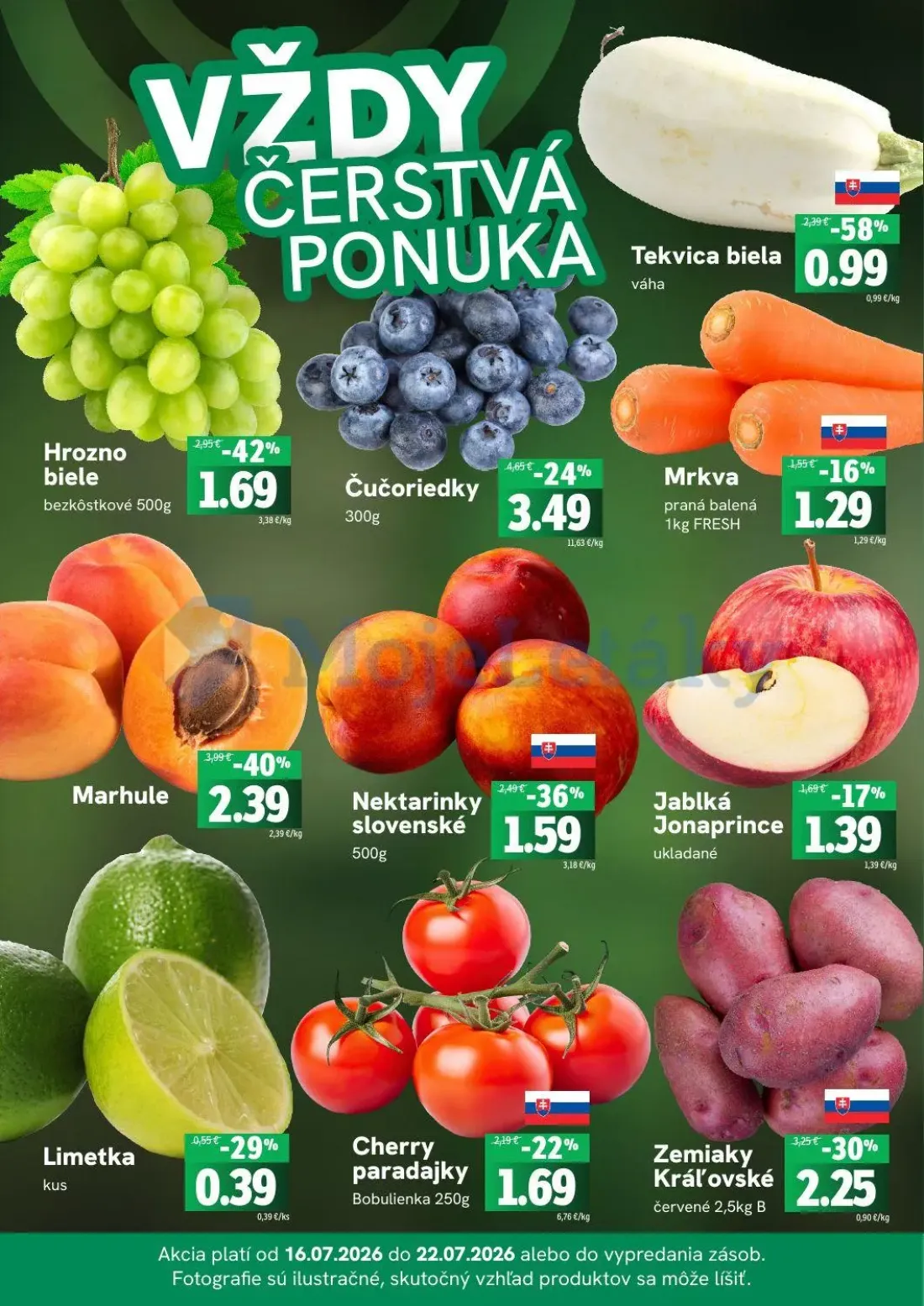 Fresh leták, strana 3 z 4 — Marhule, Tekvica biela, Čučoriedky