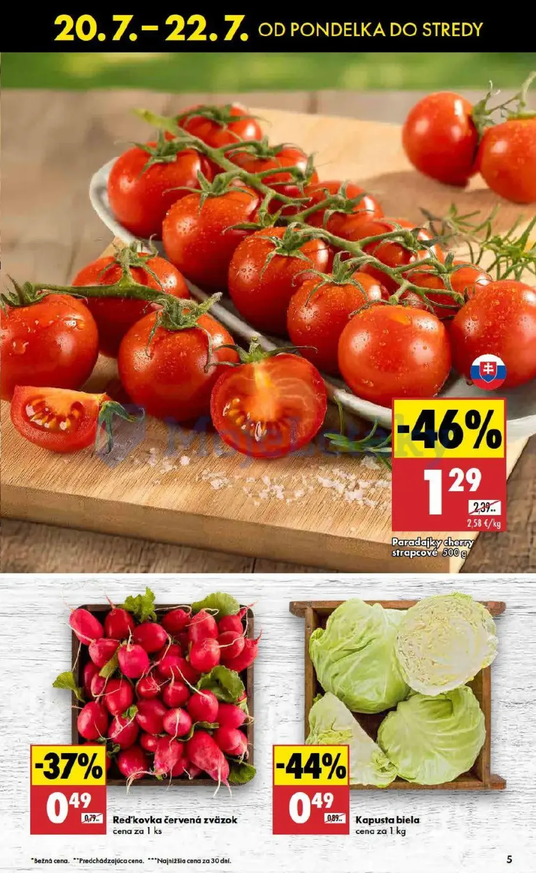 Biedronka leták, strana 5 z 10 — Paradajky cherry strapcové, Kapusta biela, Reďkovka červená zväzok
