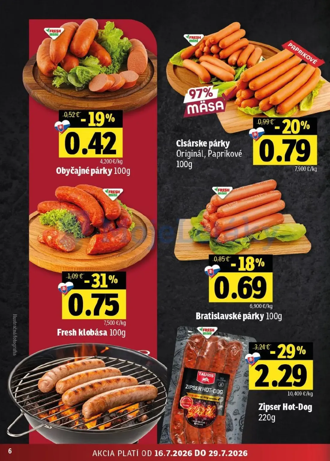Fresh východ leták, strana 6 z 54 — Zipser Hot-Dog, Fresh klobása, Cisárske párky Originál, Paprikové