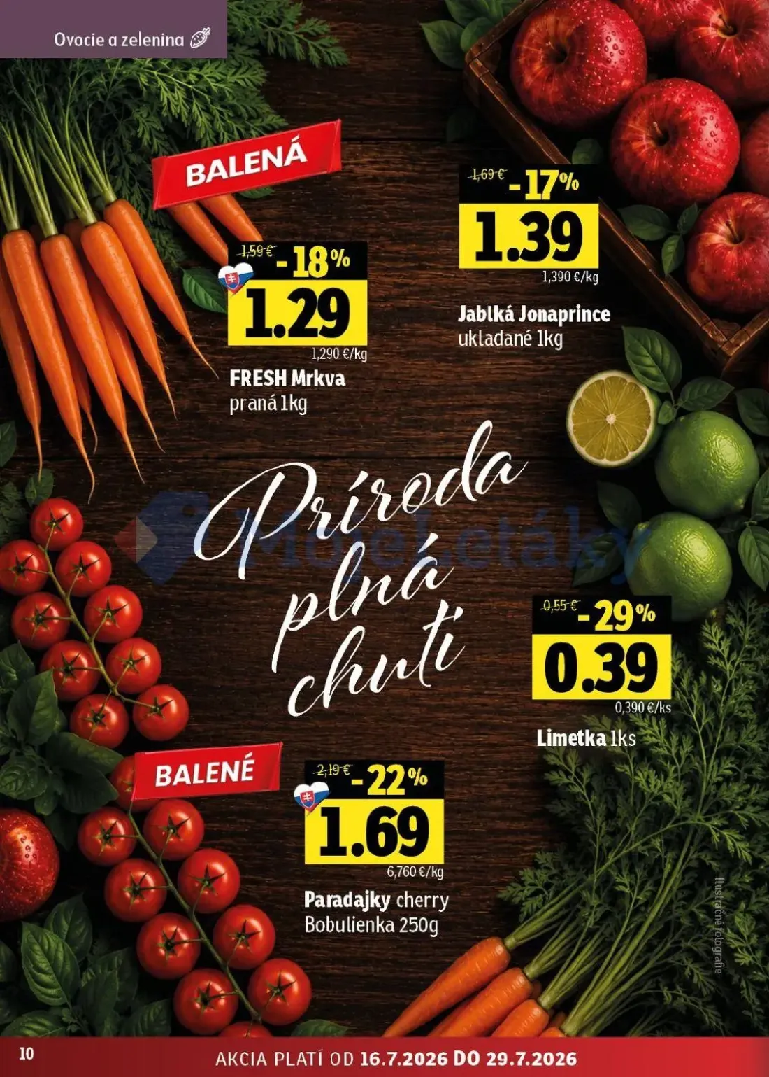 Fresh východ leták, strana 10 z 54 — Paradajky cherry Bobulienka, FRESH Mrkva praná, Jablká Jonaprince ukladané