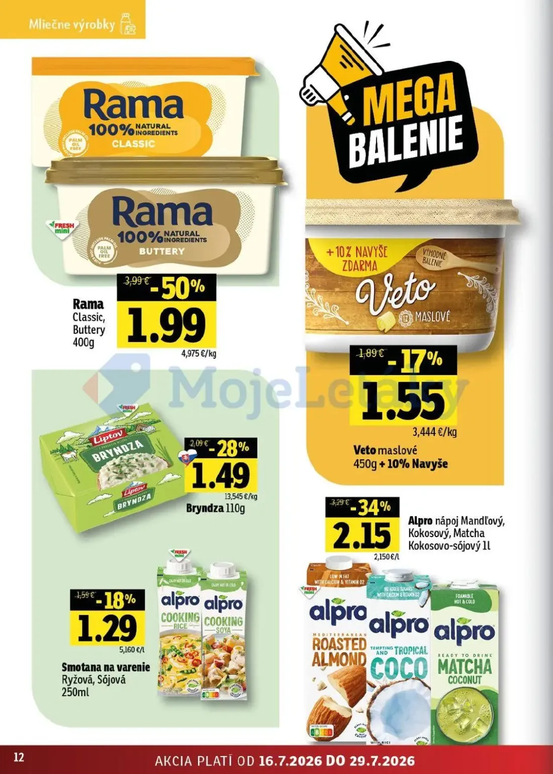 Fresh východ leták, strana 12 z 54 — Rama Classic, Buttery, Alpro nápoj Mandľový, Kokosový, Matcha Kokosovo-sójový, Smotana …