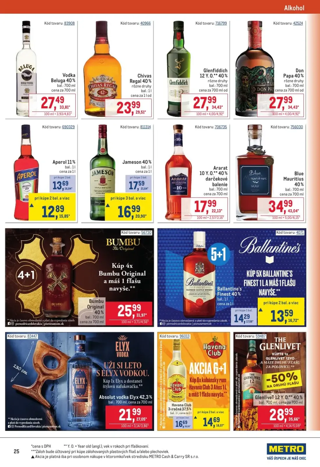 Metro leták, strana 25 z 32 — Havana Club 3-ročná, Aperol, Ballantine's Finest