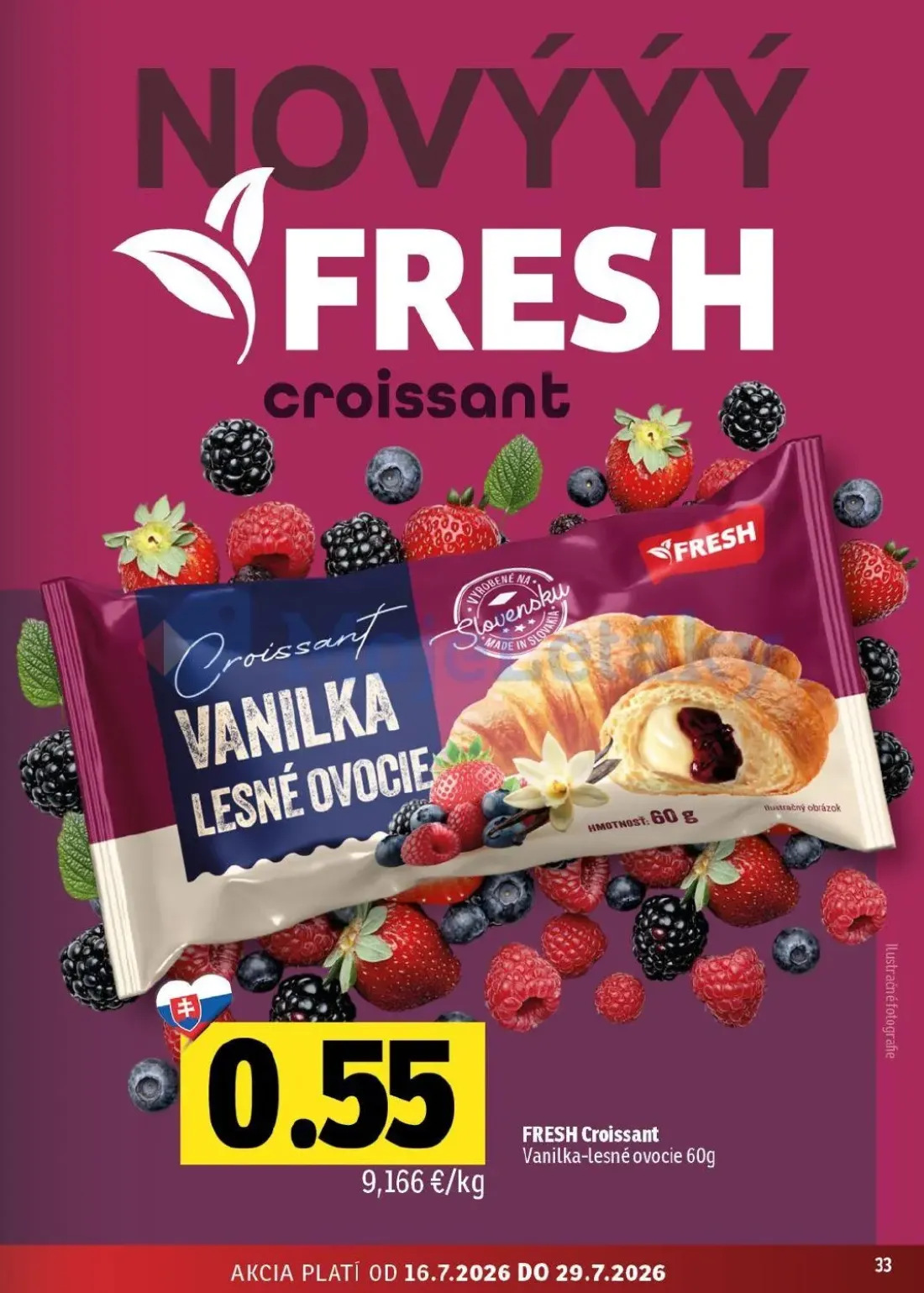 Fresh východ leták, strana 33 z 54 — FRESH Croissant Vanilka-lesné ovocie