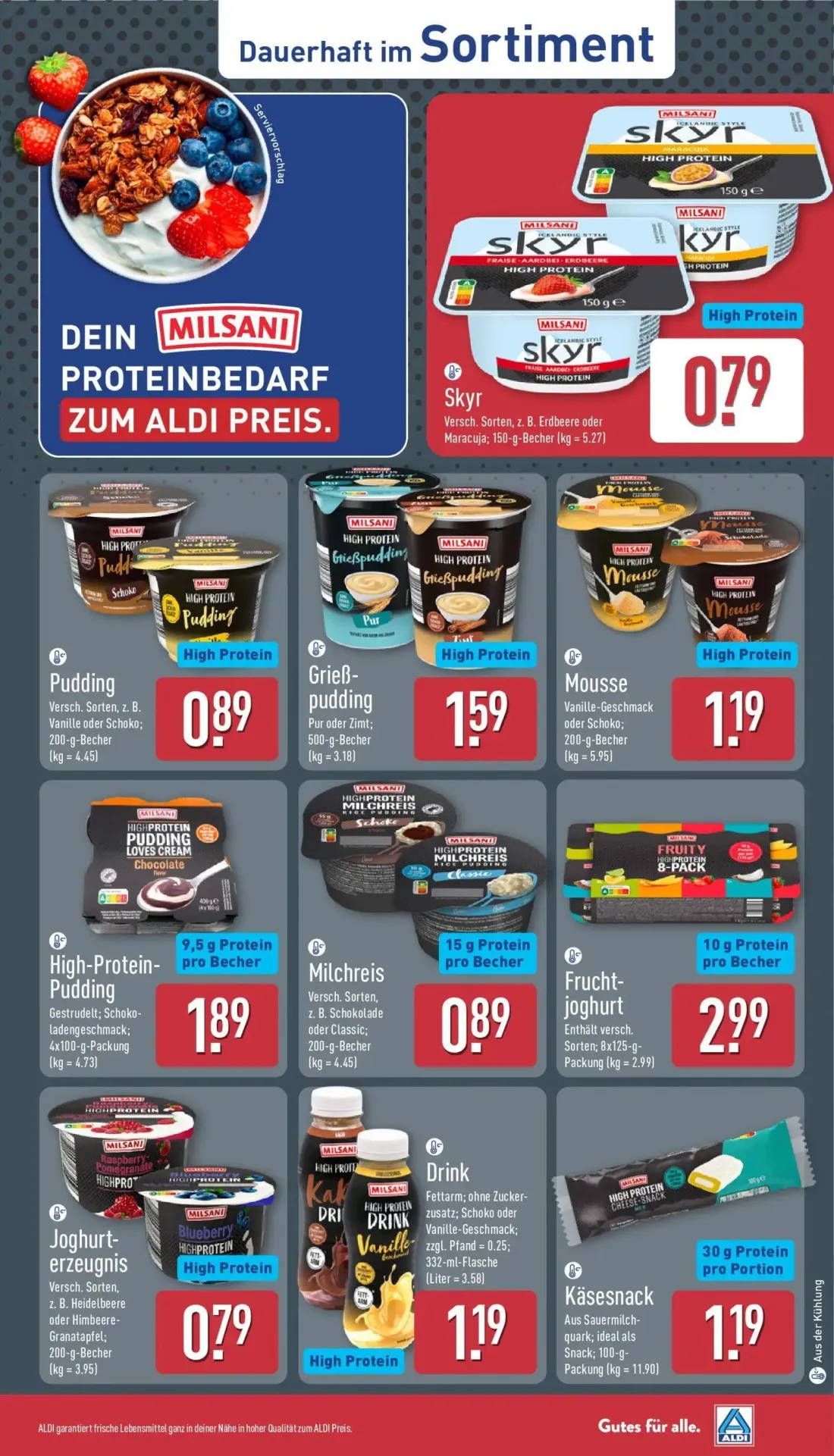 Aldi Nord Prospekt, Seite 31 von 47 — Skyr, Pudding, Grießpudding