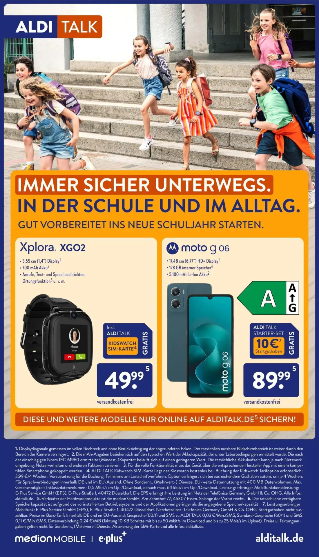 Aldi Nord Prospekt, Seite 44 von 47 — Xplora. XGO2, moto g 06