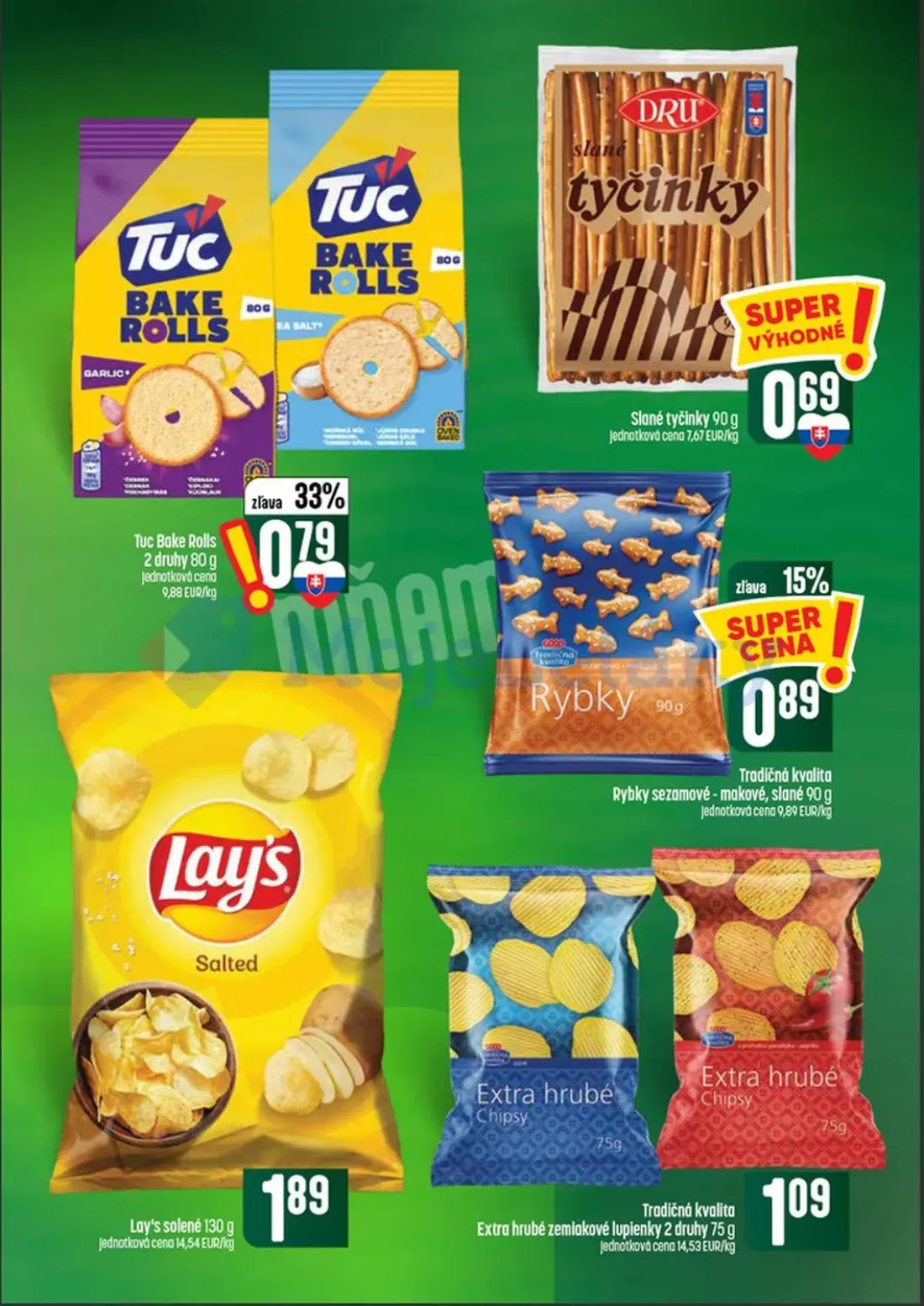 Coop Tempo leták, strana 41 z 60 — Tuc Bake Rolls, Slané tyčinky