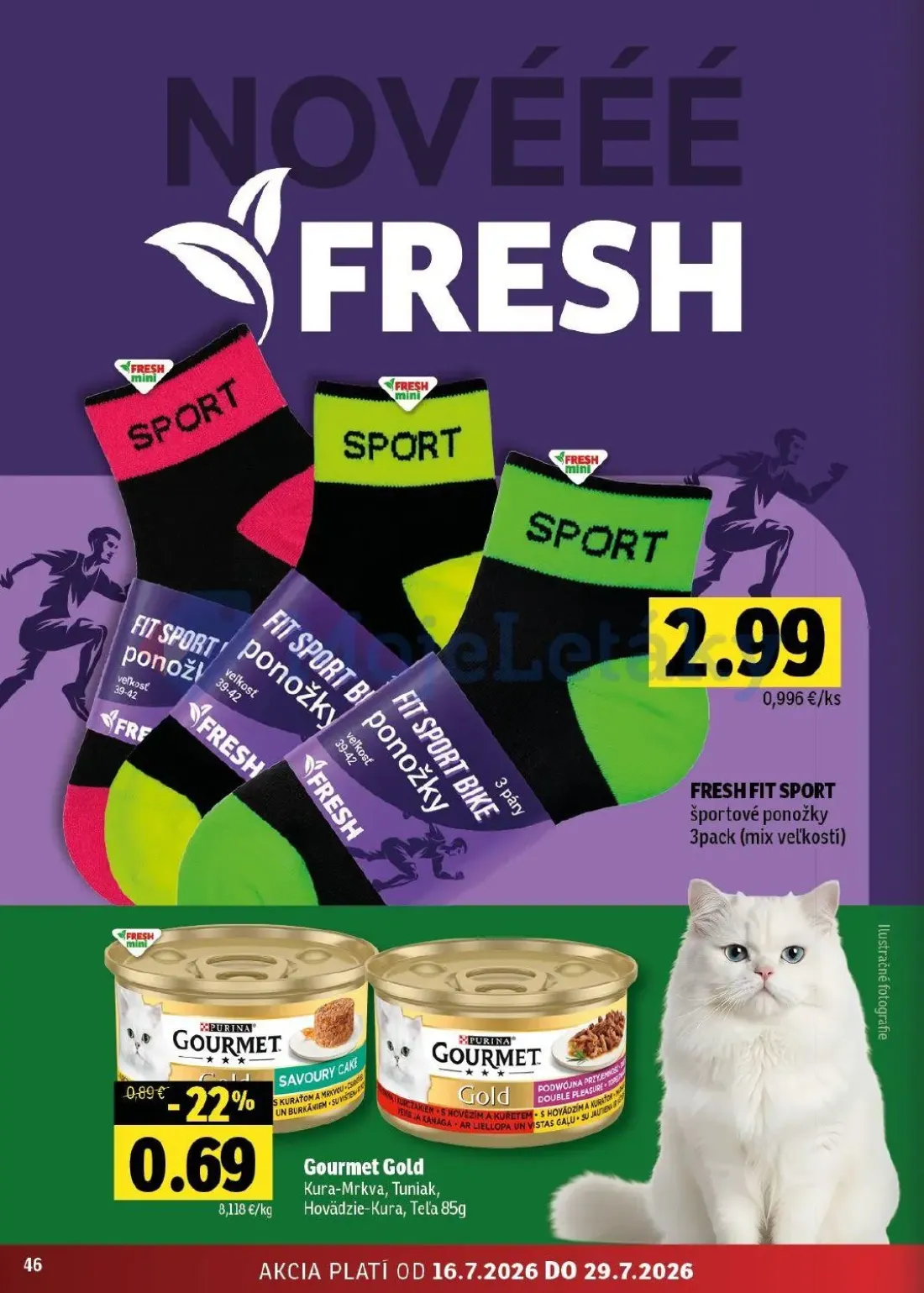 Fresh - západ leták, strana 46 z 50 — Gourmet Gold, FRESH FIT SPORT športové ponožky 3pack (mix veľkostí)