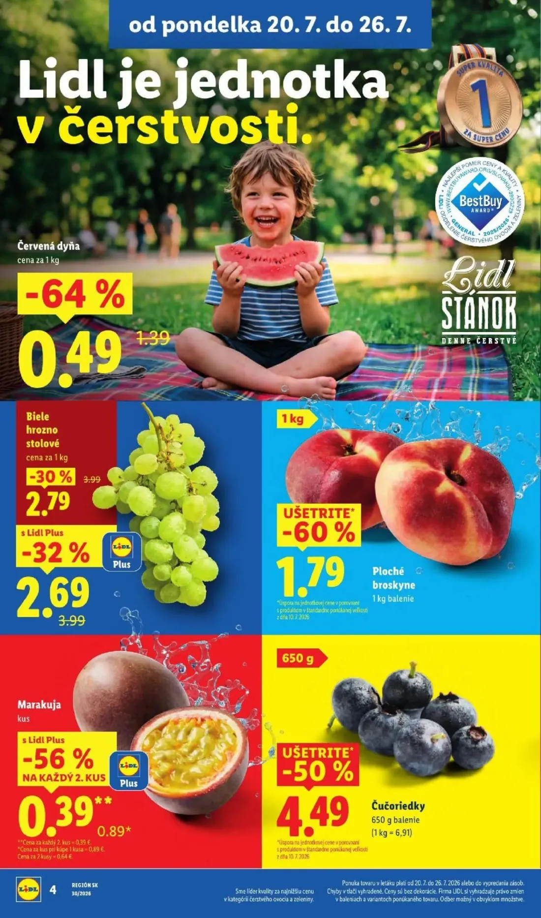 Lidl leták, strana 10 z 108 — Biele hrozno stolové, Červená dyňa, Marakuja
