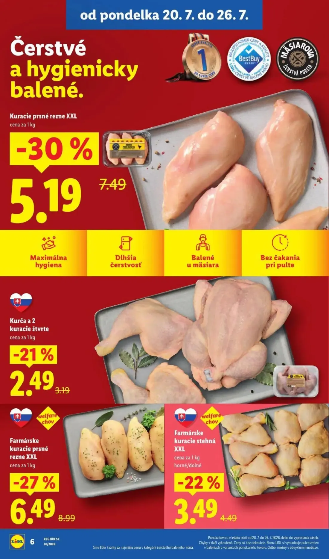 Lidl leták, strana 12 z 108 — Farmárske kuracie prsné rezne XXL, Kuracie prsné rezne XXL, Farmárske kuracie stehná XXL