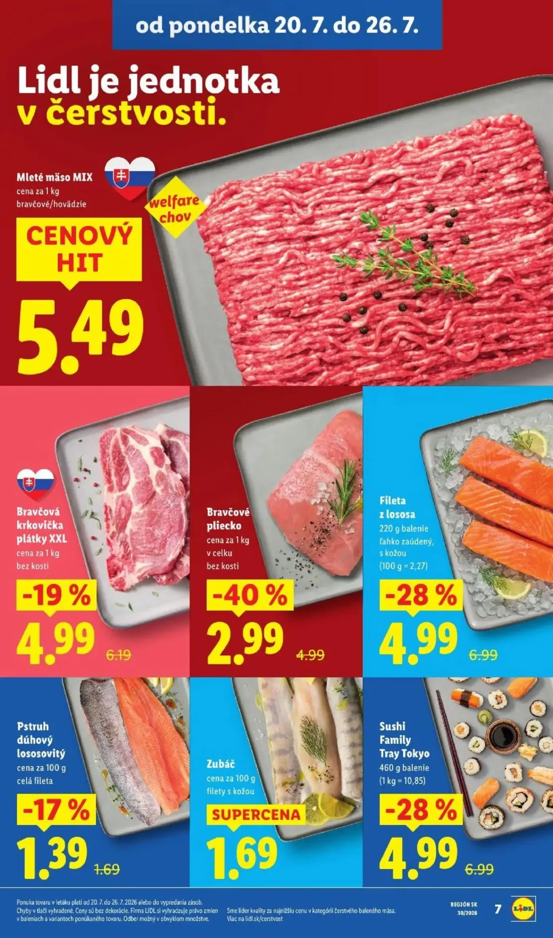 Lidl leták, strana 13 z 108 — Bravčové pliecko, Bravčová krkovička plátky XXL, Mleté mäso MIX