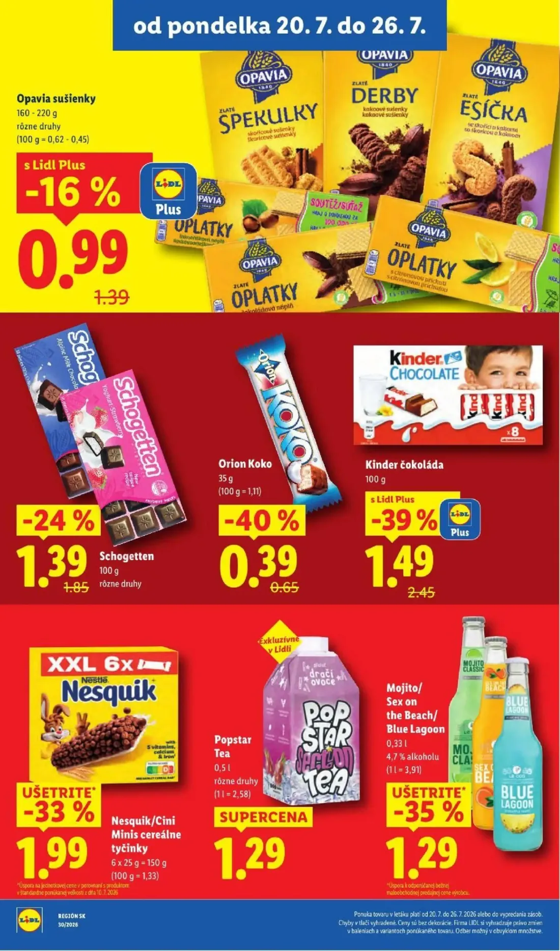 Lidl leták, strana 24 z 108 — Kinder čokoláda, Schogetten, Opavia sušienky
