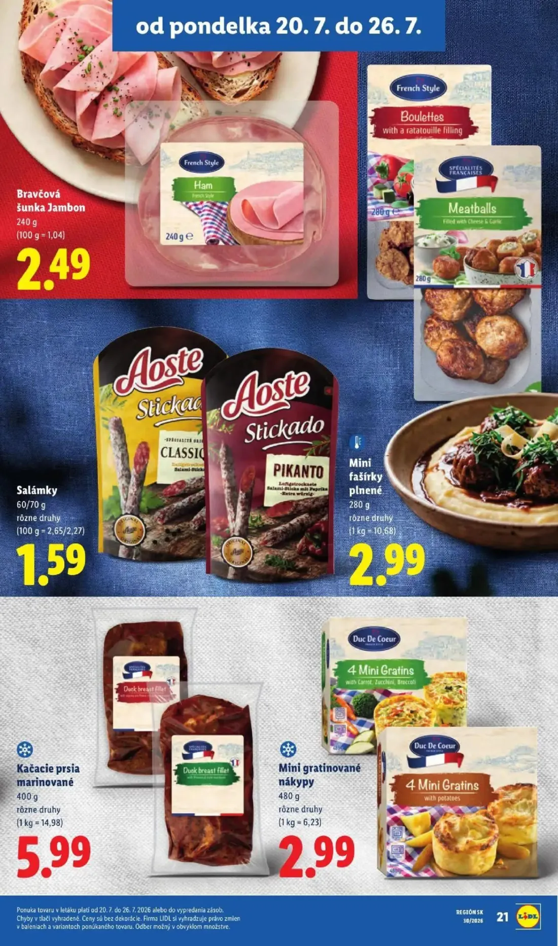 Lidl leták, strana 35 z 108 — Bravčová šunka Jambon, Salámky, Mini fašírky plnené