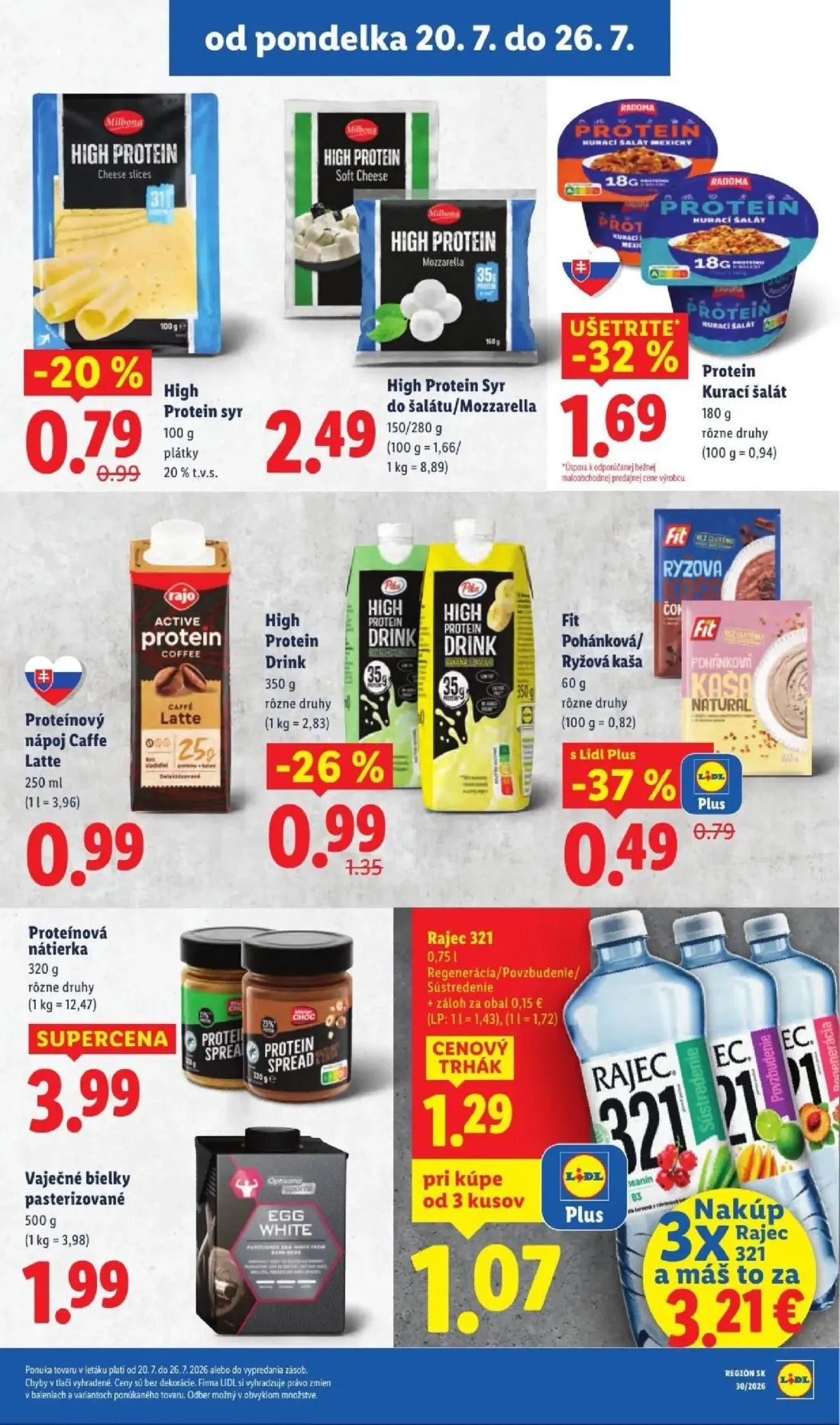 Lidl leták, strana 41 z 108 — High Protein Drink, Fit Pohánková/Ryžová kaša, High Protein syr