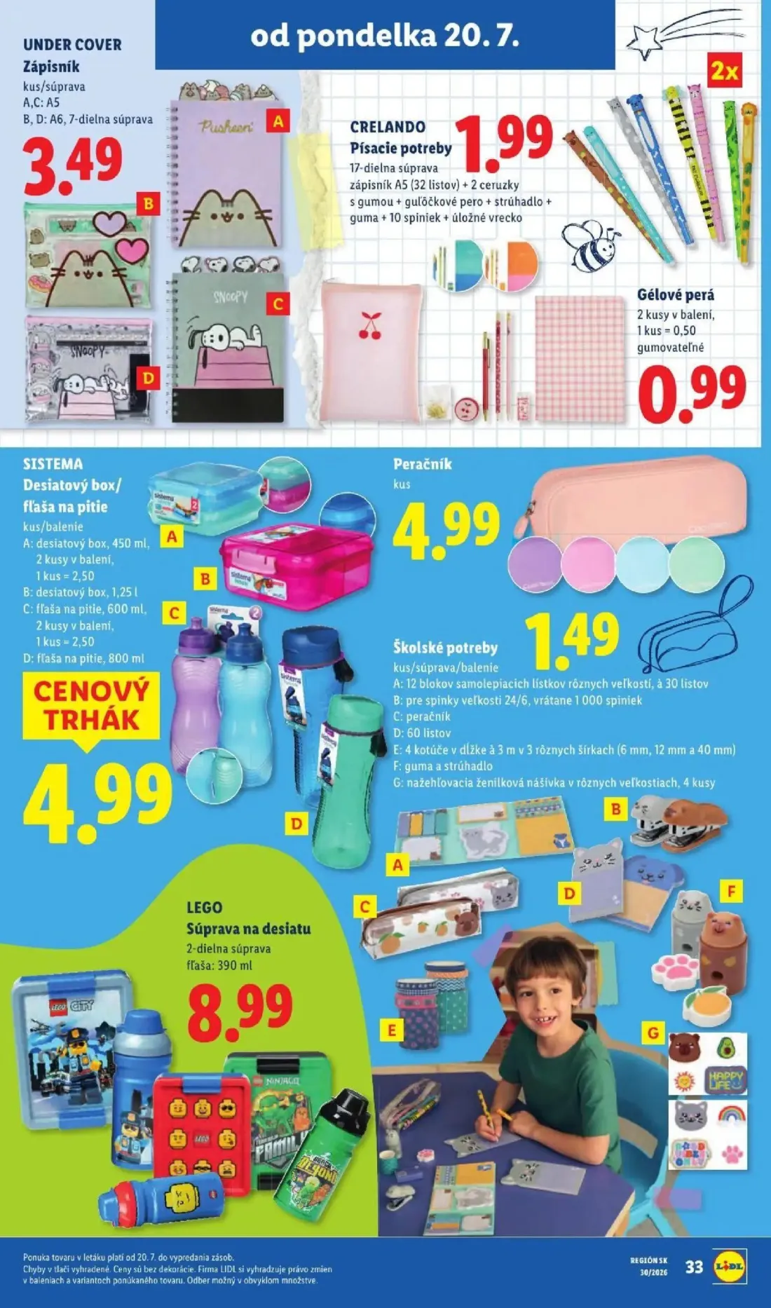 Lidl leták, strana 55 z 108 — Zápisník, Písacie potreby, Gélové perá
