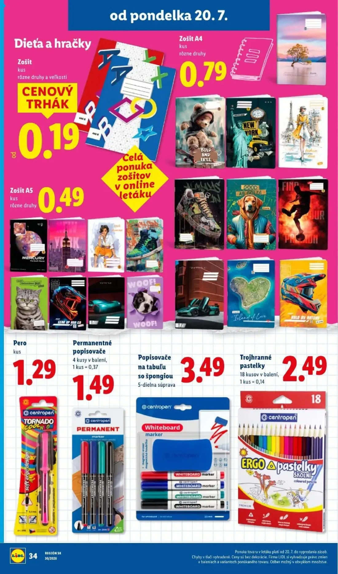 Lidl leták, strana 58 z 108 — Zošit, Zošit A4, Zošit A5