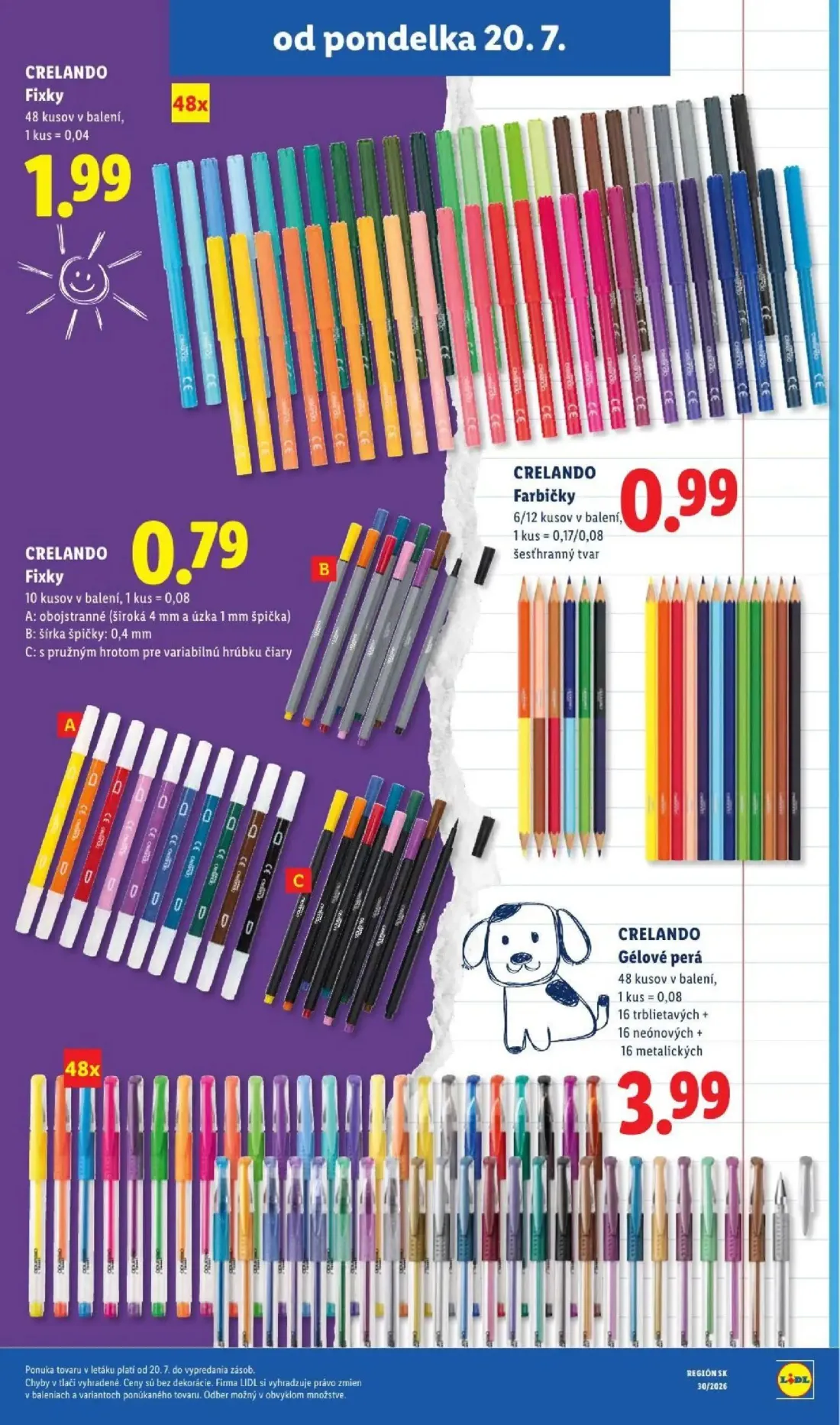 Lidl leták, strana 61 z 108 — Fixky, Fixky, Farbičky