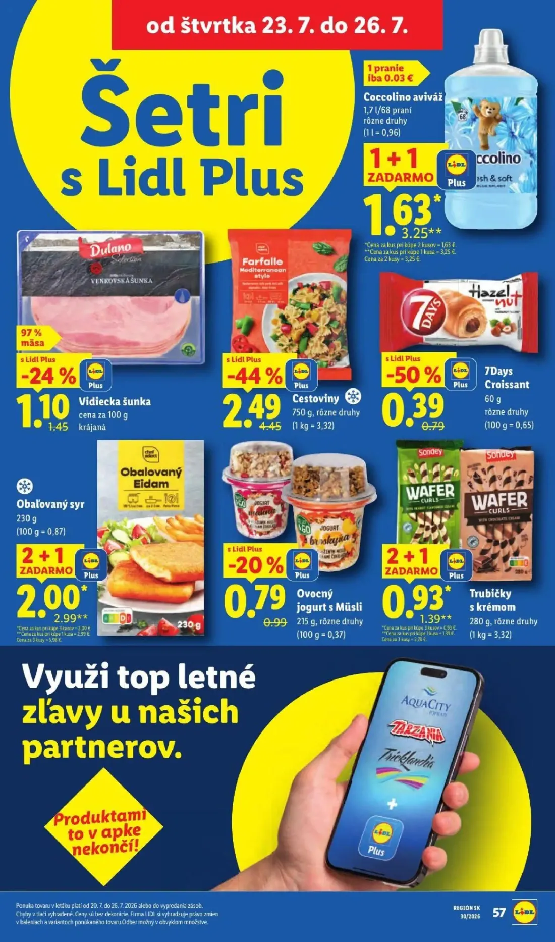 Lidl leták, strana 81 z 108 — Coccolino aviváž, Trubičky s krémom, 7Days Croissant