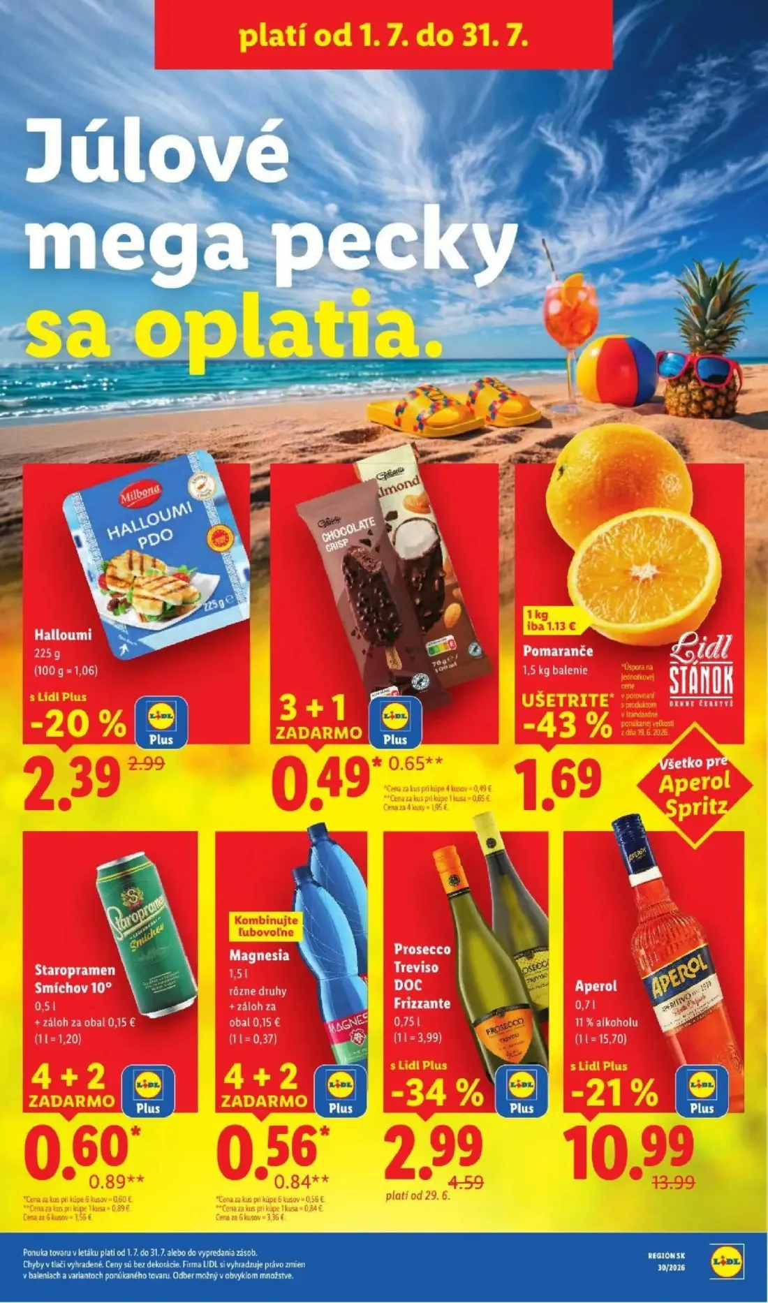 Lidl leták, strana 90 z 108 — Aperol, Prosecco Treviso DOC Frizzante, Halloumi