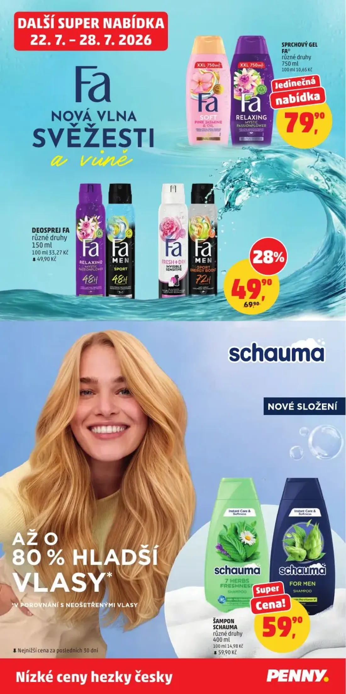 PENNY leták, strana 33 z 34 — DEOSPREJ FA, SPRCHOVÝ GEL FA, ŠAMPON SCHAUMA