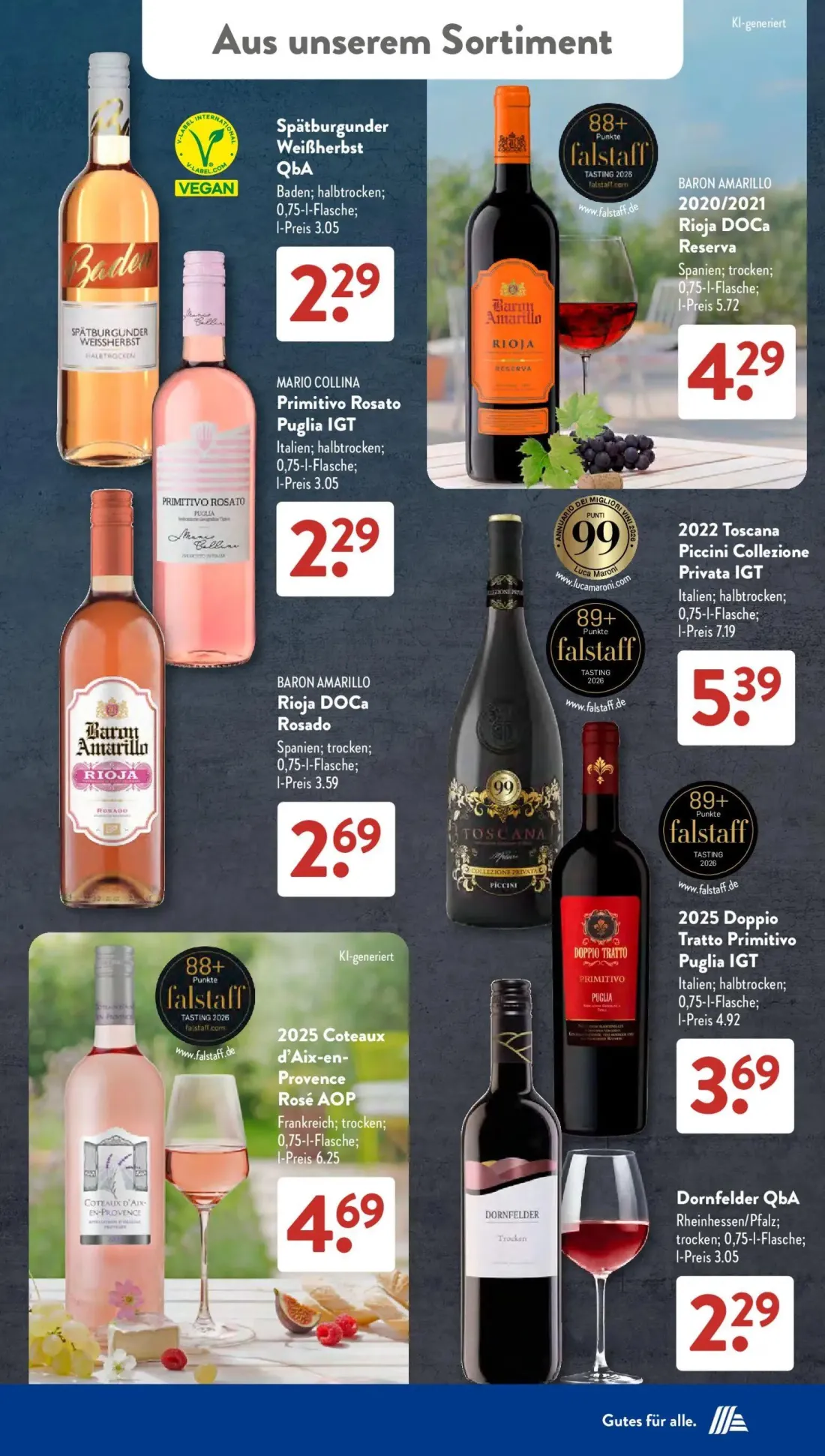 Aldi Süd Prospekt, Seite 19 von 24 — Spätburgunder Weißherbst QbA, BARON AMARILLO Rioja DOCa Reserva, MARIO COLLINA Primitiv…