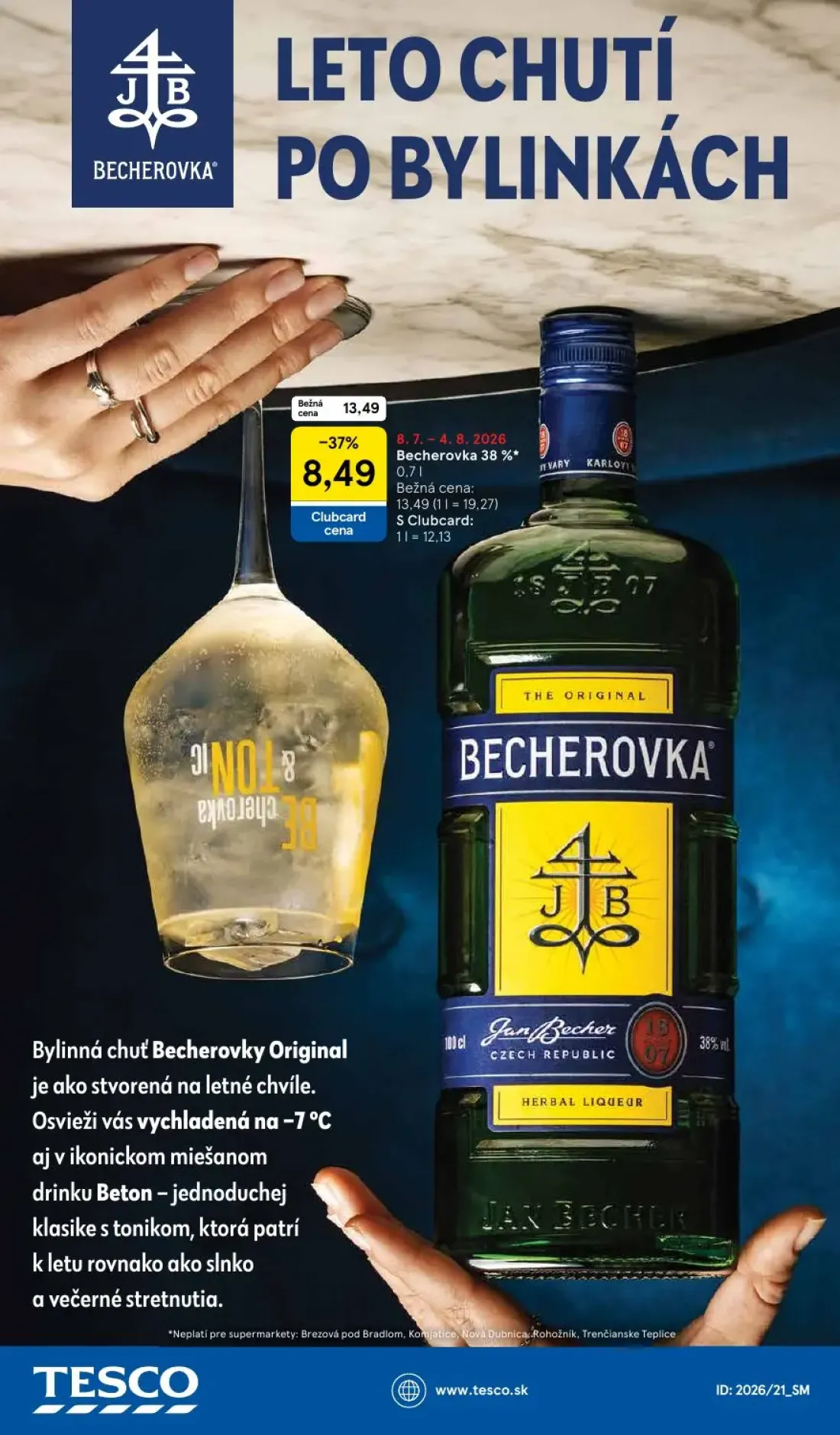 Tesco Supermarket leták, strana 30 z 30 — Becherovka