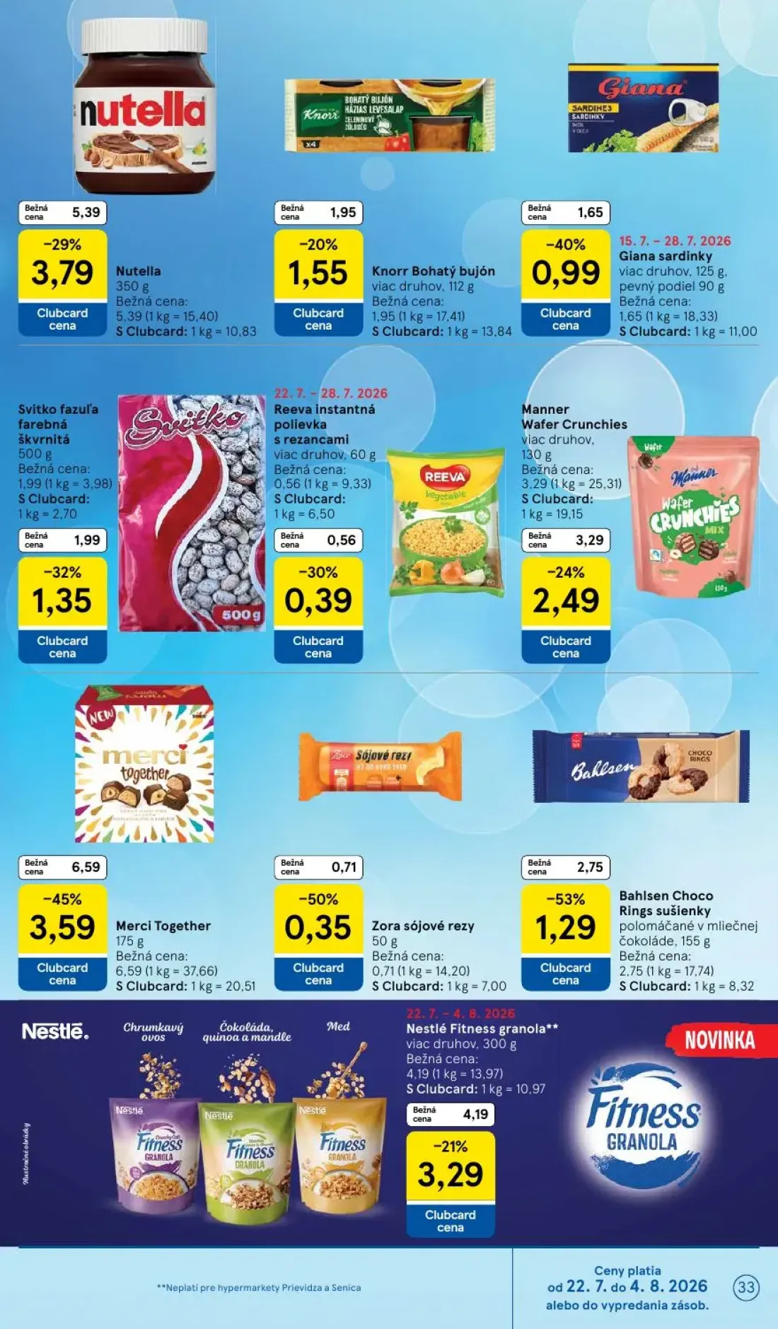 Tesco leták, strana 33 z 50 — Merci Together, Nutella, Bahlsen Choco Rings sušienky